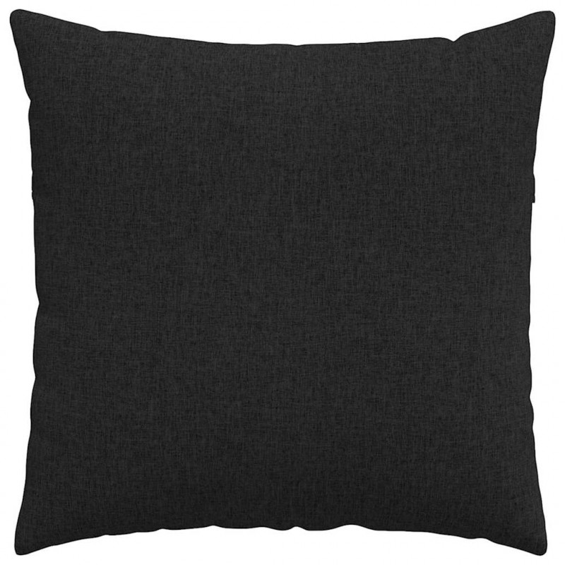 Poduszki na sofę 2 pcs Czarny 60 x 60 cm tkanina