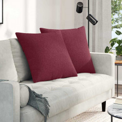 Poduszki na sofę 2 pcs Czerwone wino 60 x 60 cm tkanina