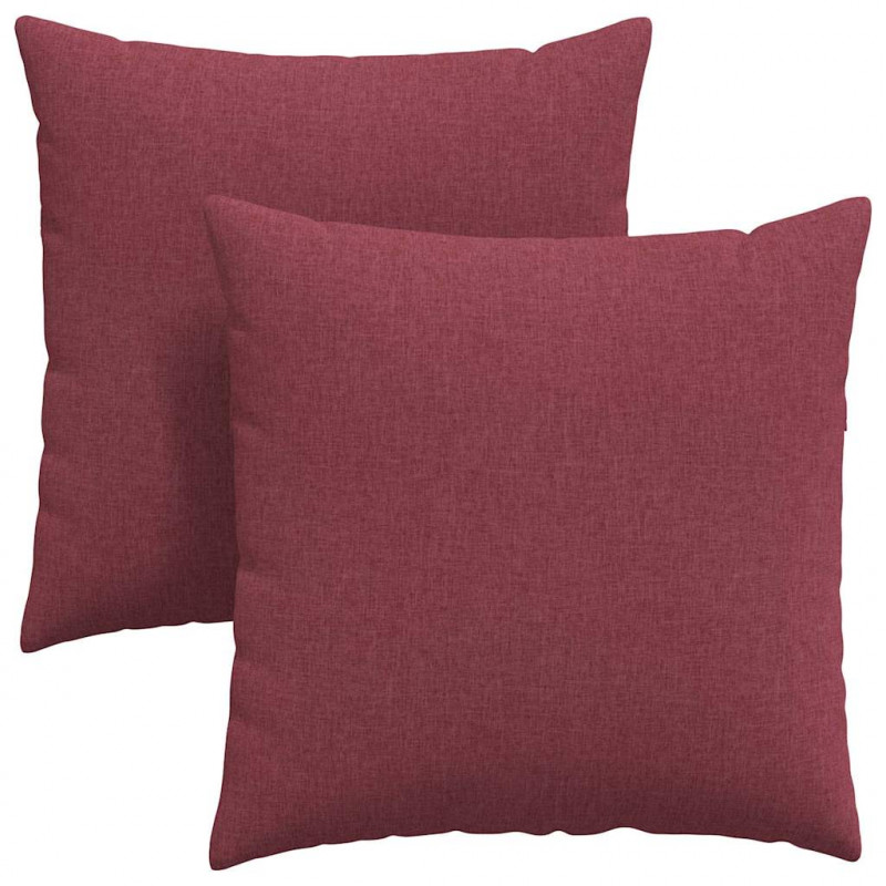 Poduszki na sofę 2 pcs Czerwone wino 60 x 60 cm tkanina