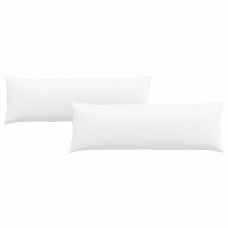 Poduszki na sofę 2 pcs Biały 120 x 40 cm tkanina