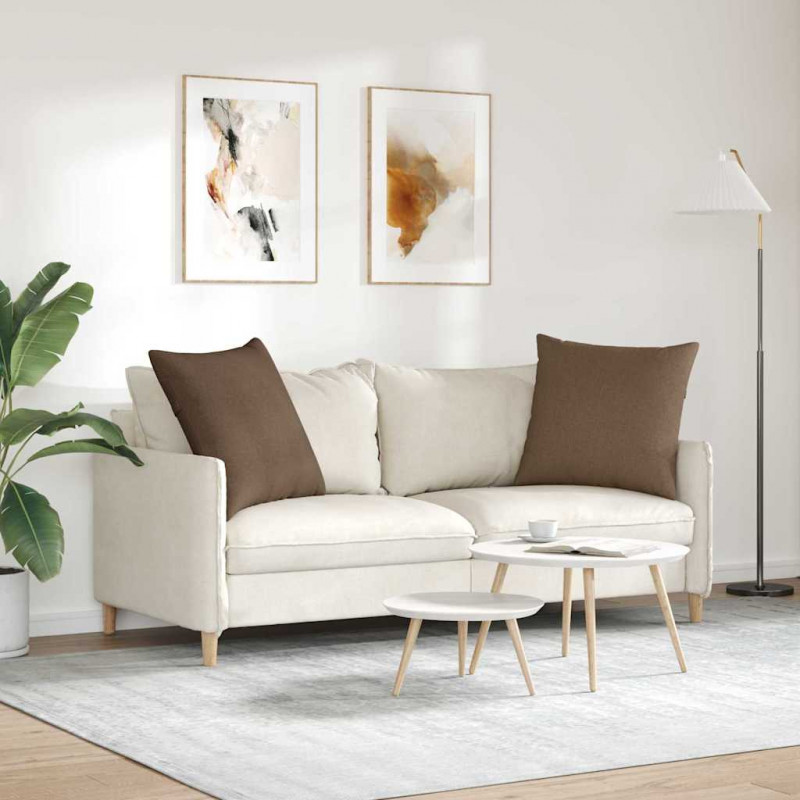 Poduszki na sofę 2 pcs Brązowy 60 x 60 cm tkanina