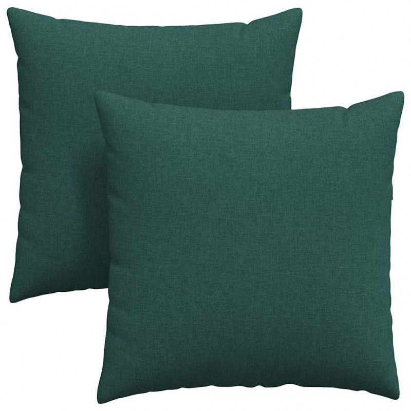 Poduszki na sofę 2 pcs Ciemna zieleń 60 x 60 cm tkanina