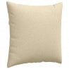 Poduszki na sofę 2 pcs Kremowy 60 x 60 cm tkanina
