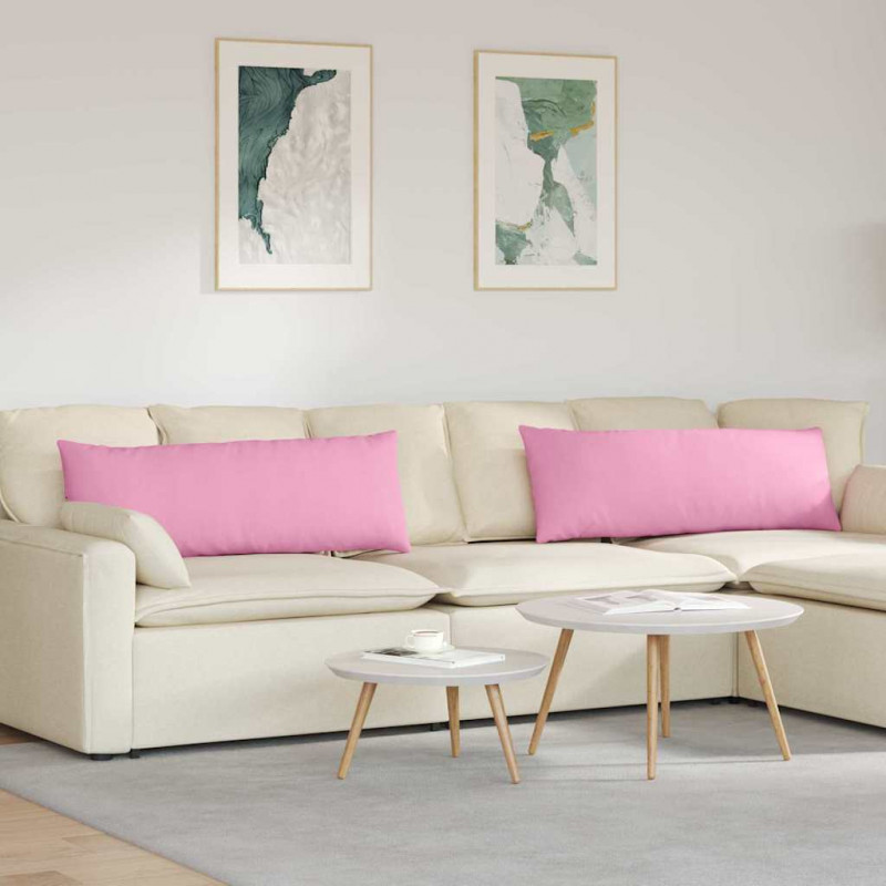 Poduszki na sofę 2 pcs Różowy 120 x 40 cm tkanina