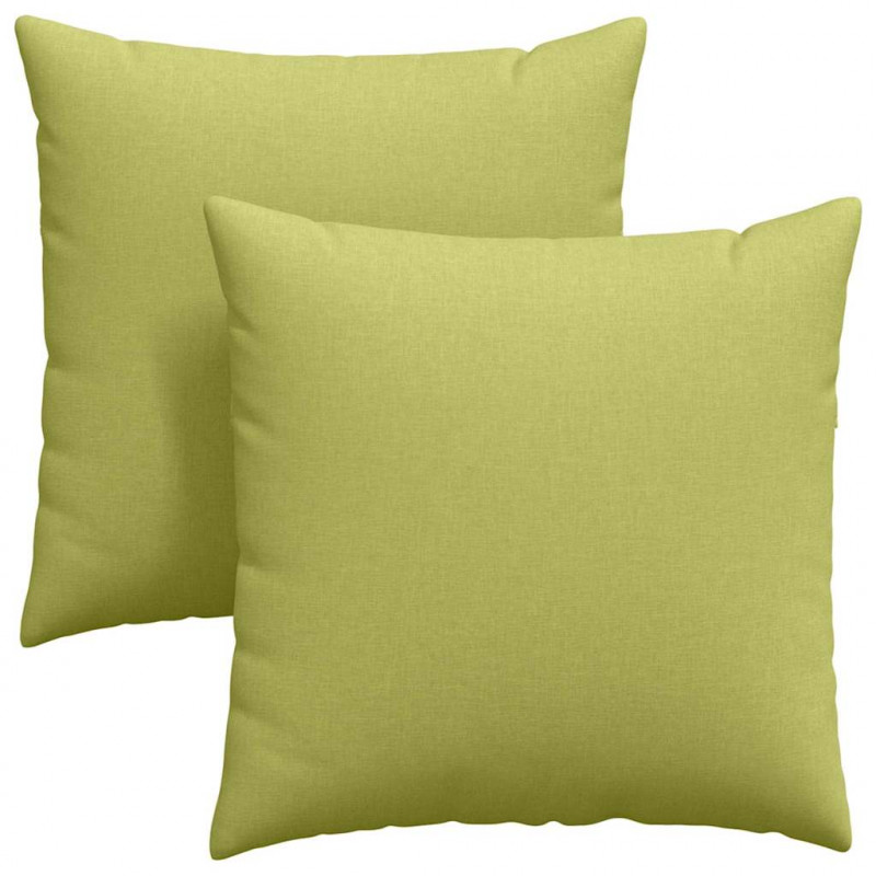 Poduszki na sofę 2 pcs Jasnozielony 60 x 60 cm tkanina