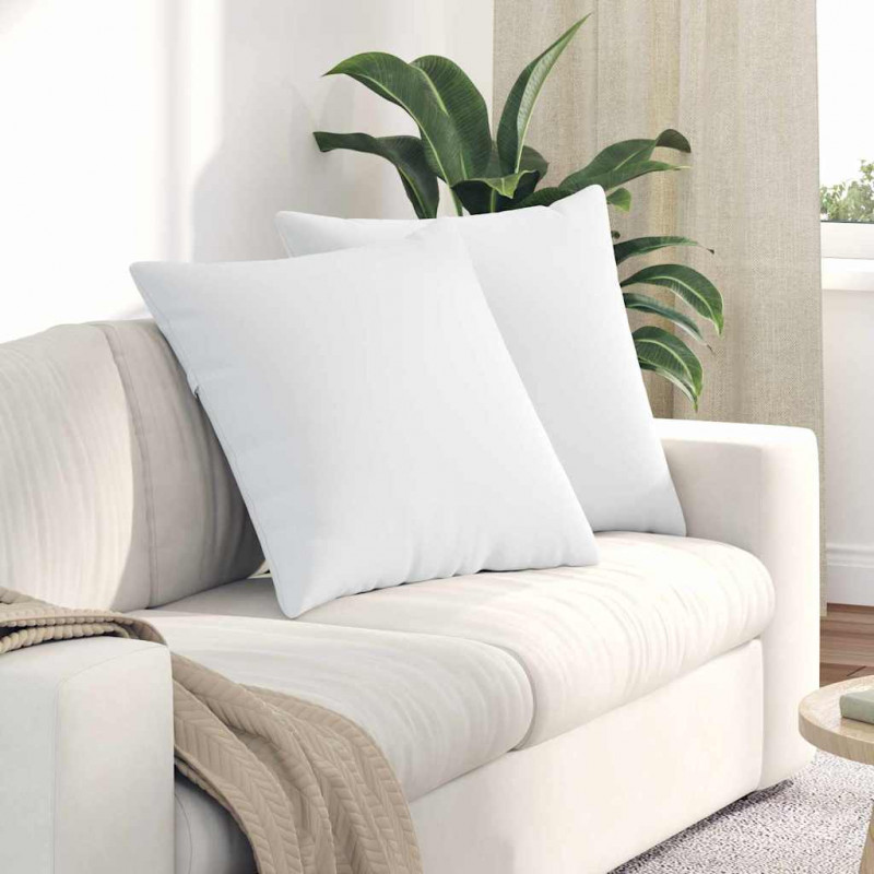 Poduszki na sofę 2 pcs Biały 60 x 60 cm tkanina