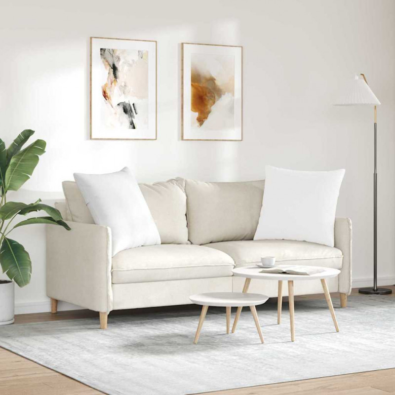 Poduszki na sofę 2 pcs Biały 60 x 60 cm tkanina