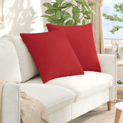 Poduszki na sofę 2 pcs Czerwony 60 x 60 cm tkanina