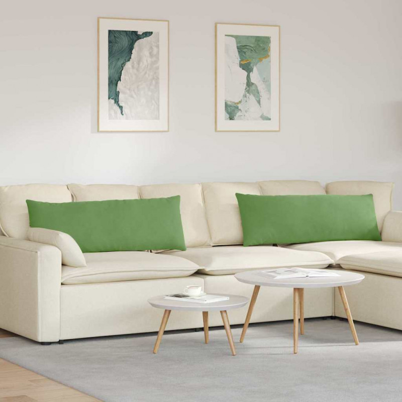 Poduszki na sofę 2 pcs jasnozielony 120 x 40 cm