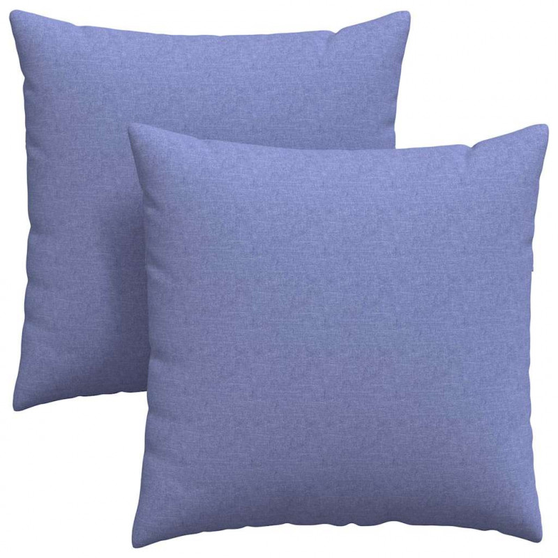 Poduszki na sofę 2 pcs Niebieski dżins 60 x 60 cm tkanina