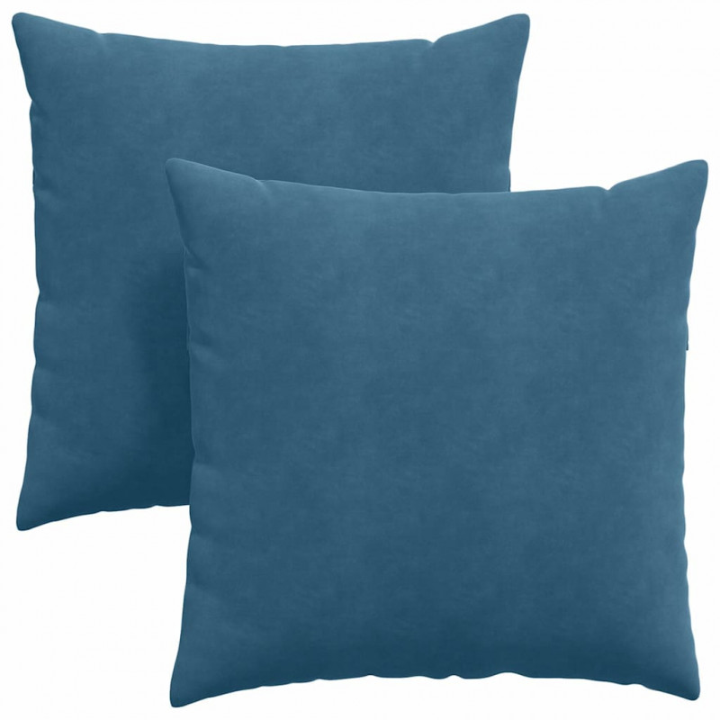 Poduszki na sofę 2 pcs Niebieski 60 x 60 cm Tkanina sztruksowa