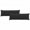 Poduszki na sofę 2 pcs Czarny 120 x 40 cm Tkanina sztruksowa