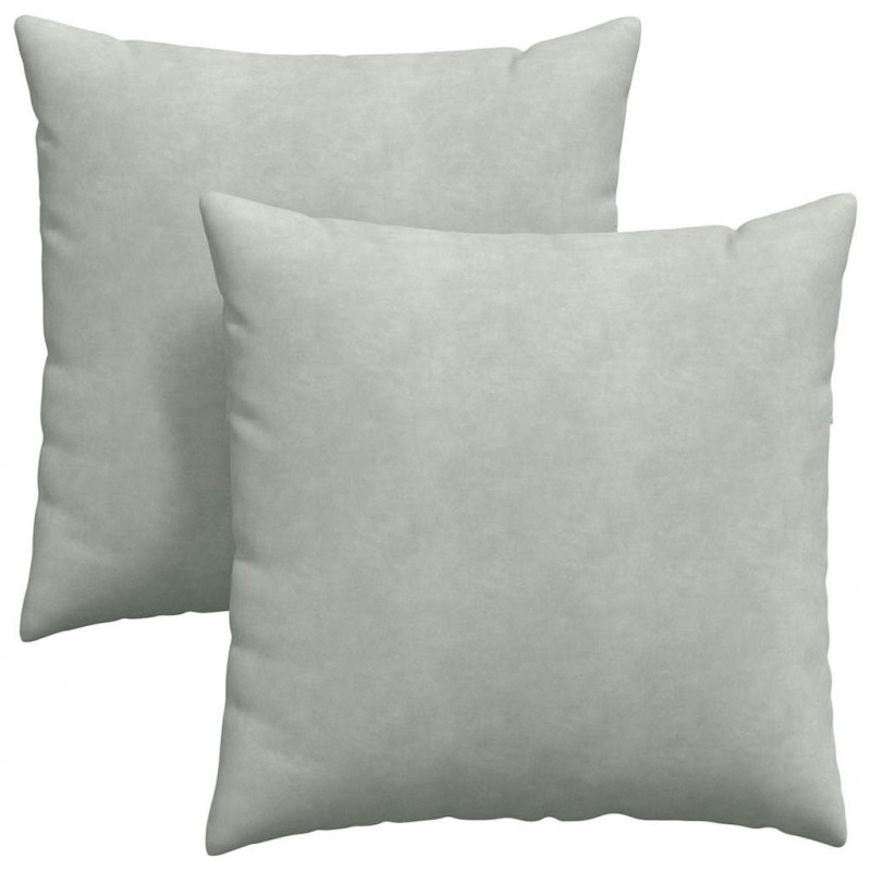 Poduszki na sofę 2 pcs Jasnoszary 60 x 60 cm Tkanina sztruksowa
