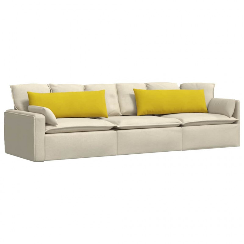 Poduszki na sofę 2 pcs Żółty 120 x 40 cm Tkanina sztruksowa