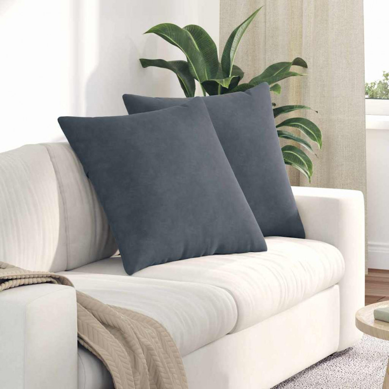 Poduszki na sofę 2 pcs Ciemnoszary 60 x 60 cm