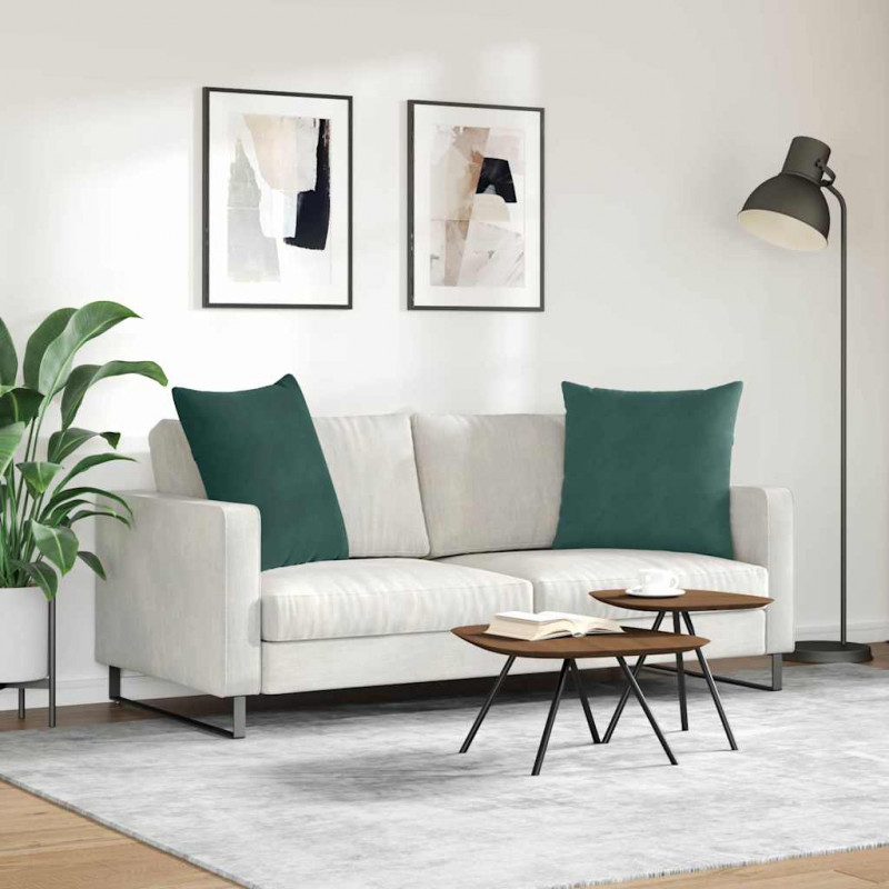 Poduszki na sofę 2 pcs Ciemna zieleń 60 x 60 cm