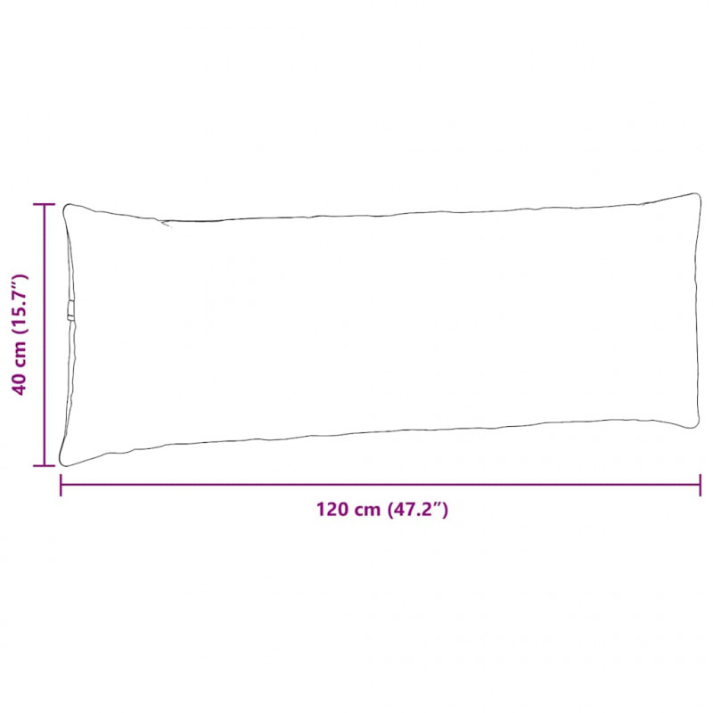 Poduszki na sofę 2 pcs Kremowy 120 x 40 cm Tkanina sztruksowa