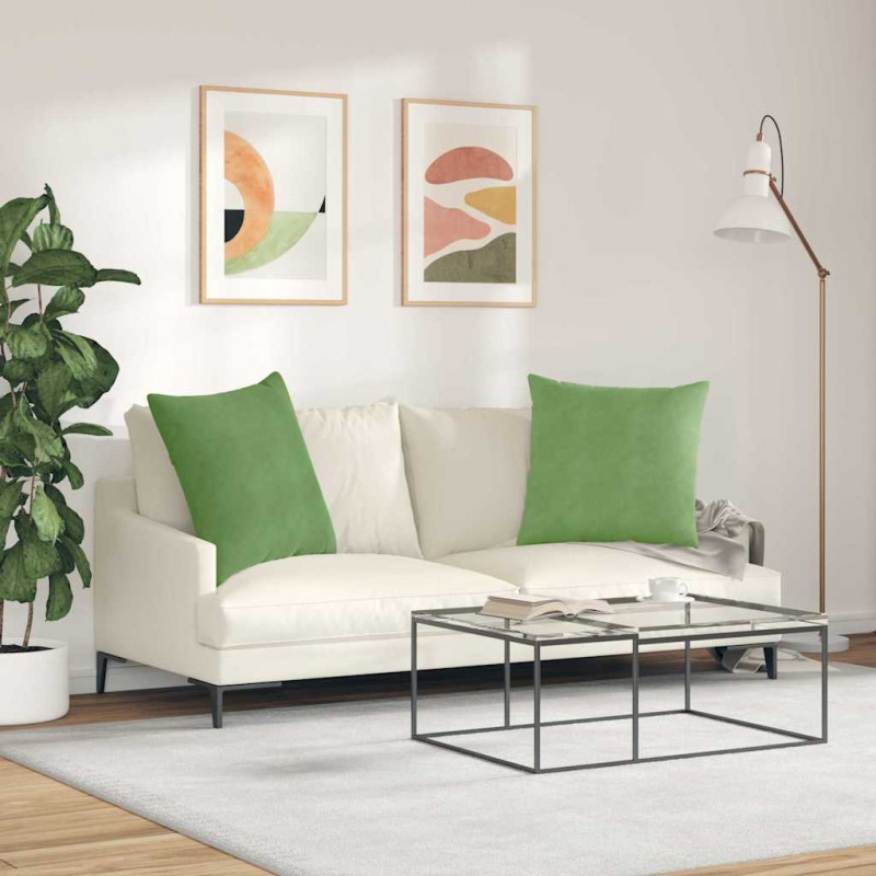 Poduszki na sofę 2 pcs Jasnozielony 60 x 60 cm