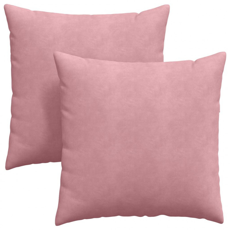Poduszki na sofę 2 pcs Różowy 60 x 60 cm Tkanina sztruksowa