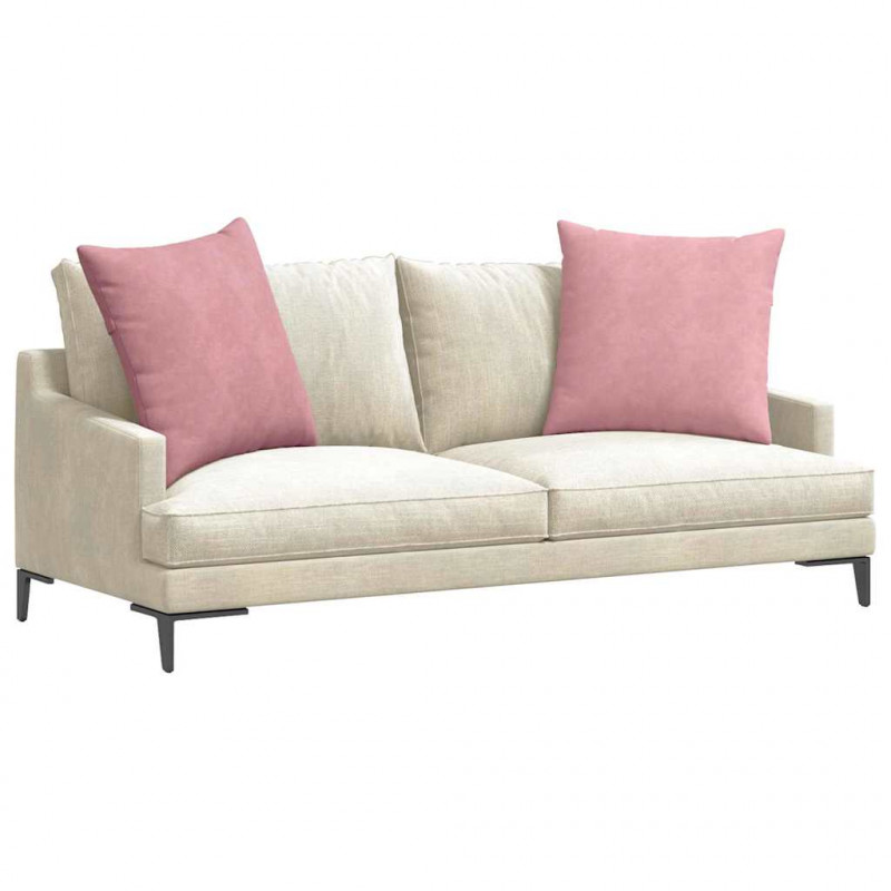 Poduszki na sofę 2 pcs Różowy 60 x 60 cm Tkanina sztruksowa