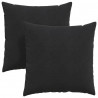 Poduszki na sofę 2 pcs Czarny 60 x 60 cm Tkanina sztruksowa