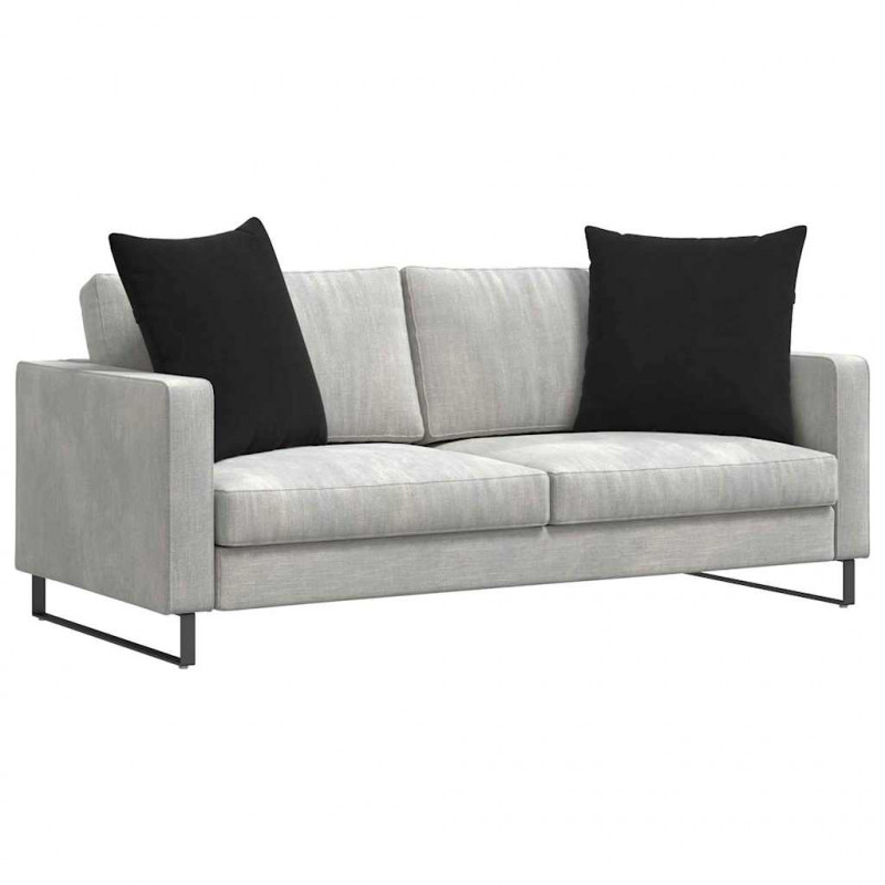 Poduszki na sofę 2 pcs Czarny 60 x 60 cm Tkanina sztruksowa