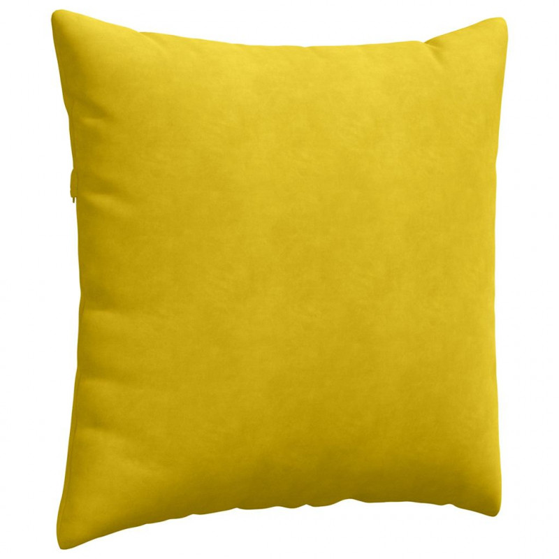 Poduszki na sofę 2 pcs Żółty 60 x 60 cm Tkanina sztruksowa