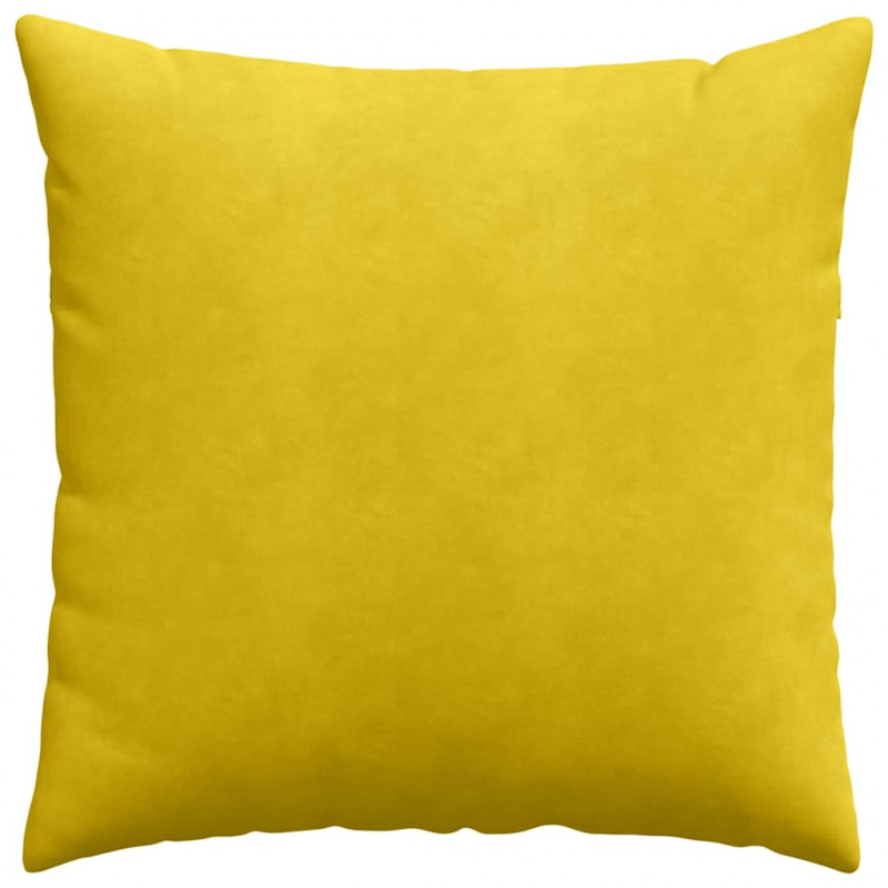 Poduszki na sofę 2 pcs Żółty 60 x 60 cm Tkanina sztruksowa