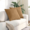 Poduszki na sofę 2 pcs Brązowy 60 x 60 cm Tkanina sztruksowa