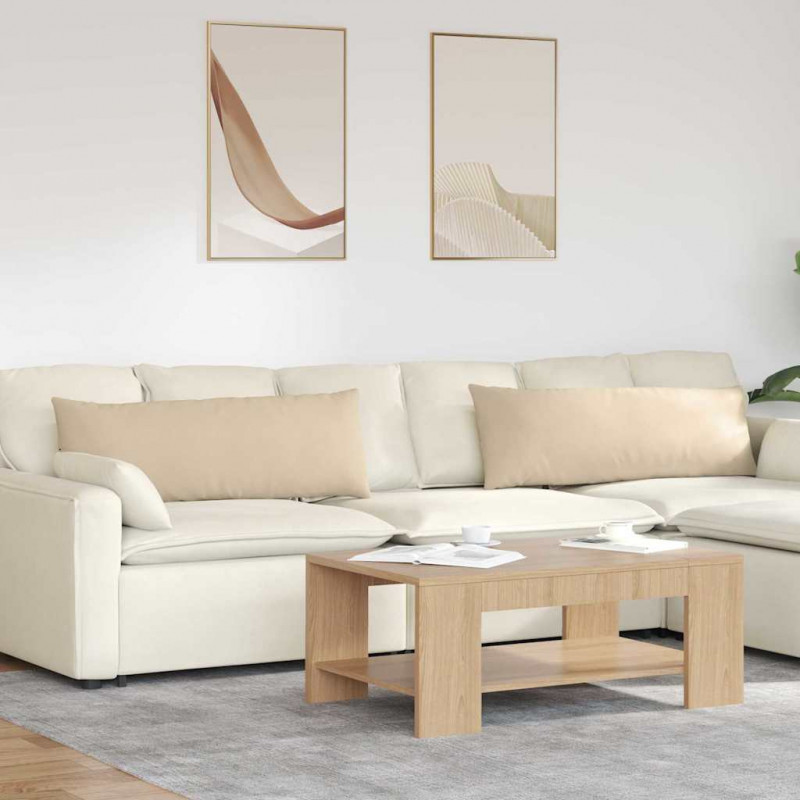 Poduszki na sofę 2 pcs Kremowy 120 x 40 cm tkanina