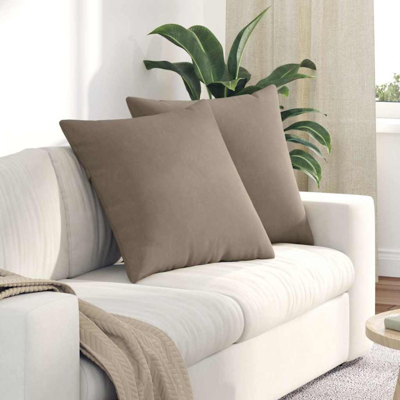 Poduszki na sofę 2 pcs Ciemnoszary 60 x 60 cm tkanina