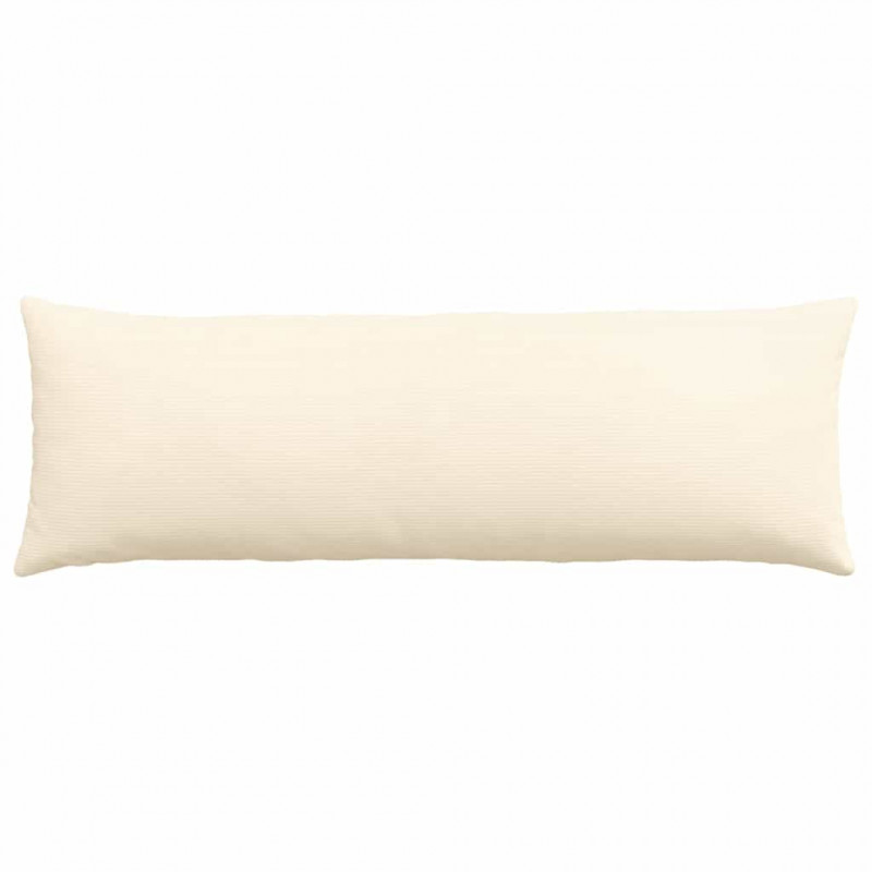 Poduszki na sofę 2 pcs Kremowy 120 x 40 cm Tkanina sztruksowa
