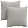 Poduszki na sofę 2 pcs Jasnoszary 60 x 60 cm tkanina