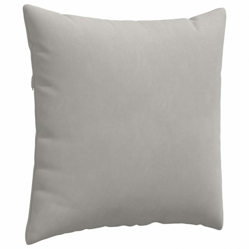 Poduszki na sofę 2 pcs Jasnoszary 60 x 60 cm tkanina