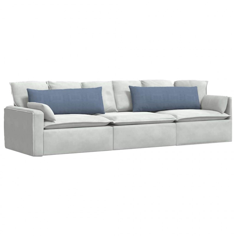Poduszki na sofę 2 pcs Niebieski 120 x 40 cm Tkanina sztruksowa