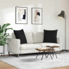 Poduszki na sofę 2 pcs Czarny 60 x 60 cm tkanina