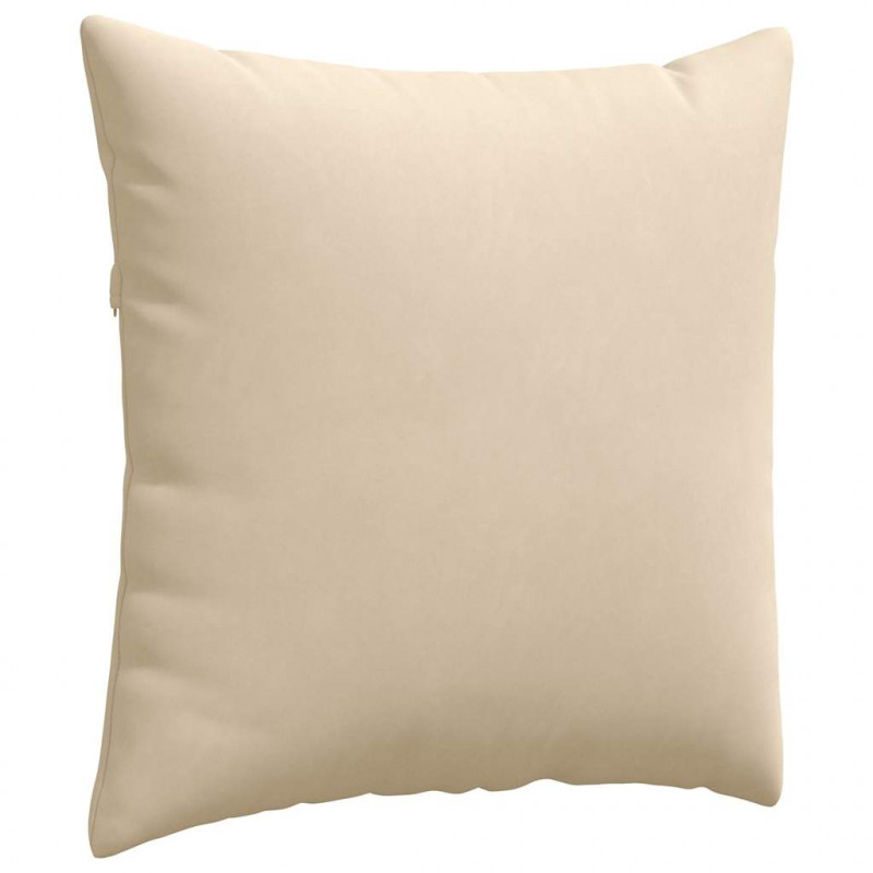 Poduszki na sofę 2 pcs Kremowy 60 x 60 cm tkanina