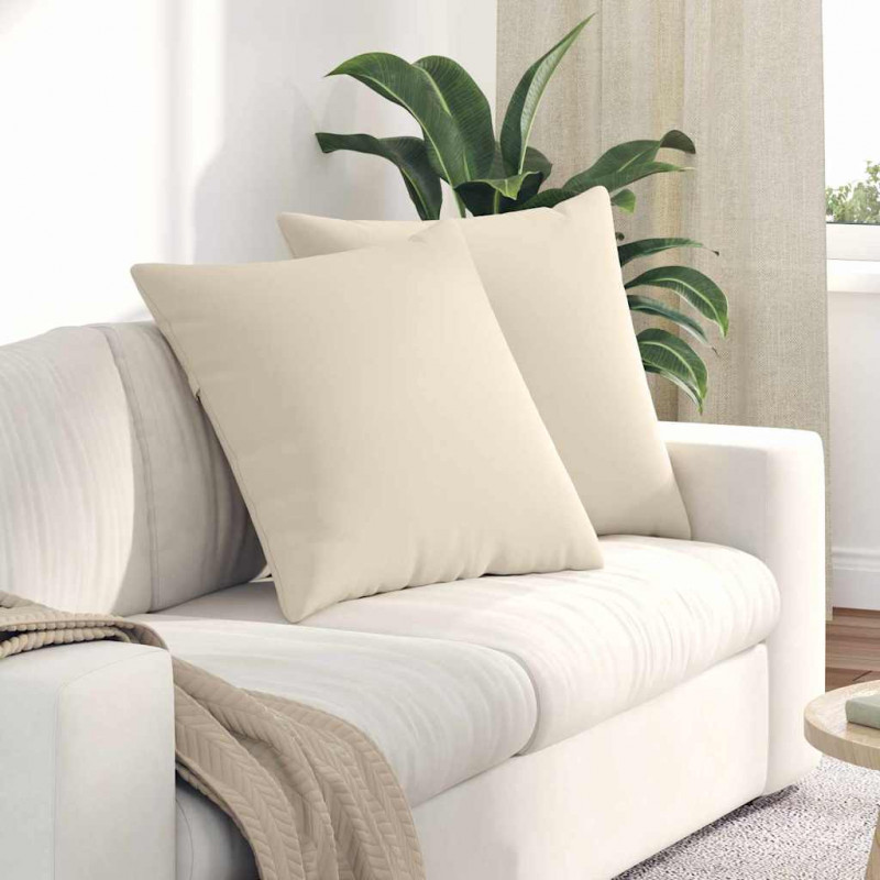 Poduszki na sofę 2 pcs Beżowy 60 x 60 cm tkanina