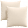 Poduszki na sofę 2 pcs Beżowy 60 x 60 cm tkanina