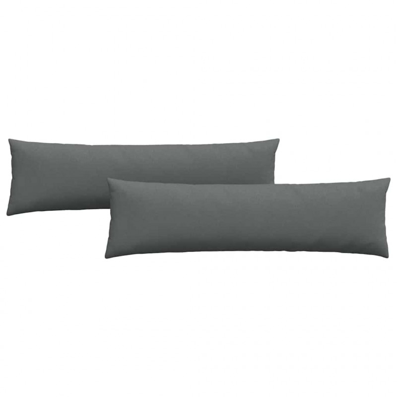 Poduszki na sofę 2 pcs Ciemnoszary 145 x 40 cm tkanina