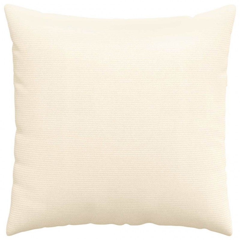 Poduszki na sofę 2 pcs Kremowy 60 x 60 cm Tkanina sztruksowa
