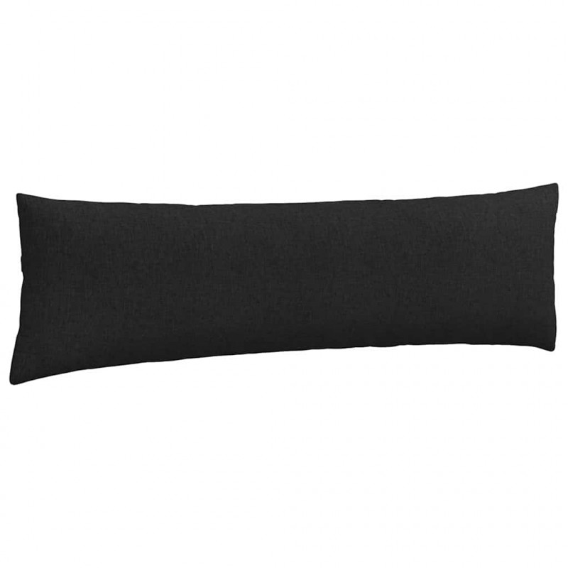 Poduszki na sofę 2 pcs Czarny 145 x 40 cm tkanina
