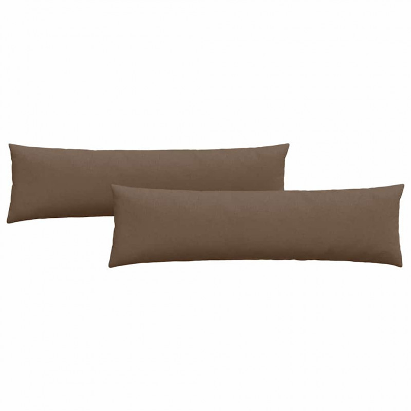 Poduszki na sofę 2 pcs Brązowy 145 x 40 cm tkanina