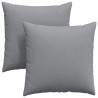 Poduszki na sofę 2 pcs Jasnoszary 80 x 80 cm tkanina