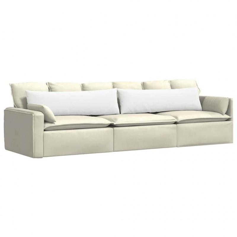 Poduszki na sofę 2 pcs Biały 145 x 40 cm tkanina