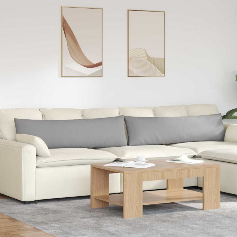 Poduszki na sofę 2 pcs Szary chmur 145 x 40 cm tkanina