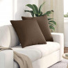 Poduszki na sofę 2 pcs Brązowy 80 x 80 cm tkanina