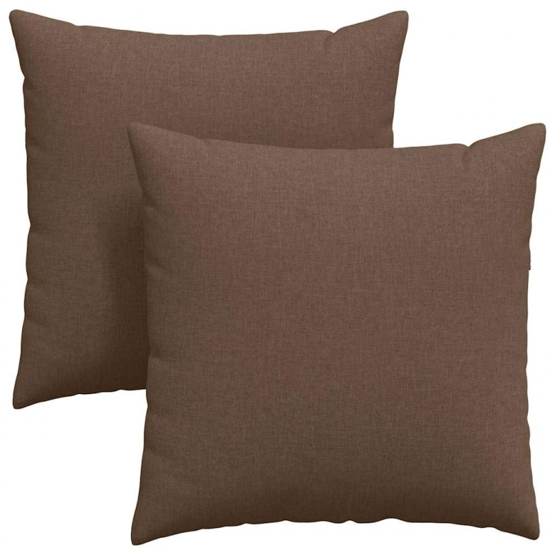 Poduszki na sofę 2 pcs Brązowy 80 x 80 cm tkanina