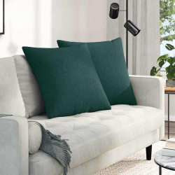 Poduszki na sofę 2 pcs Ciemna zieleń 80 x 80 cm tkanina