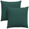 Poduszki na sofę 2 pcs Ciemna zieleń 80 x 80 cm tkanina